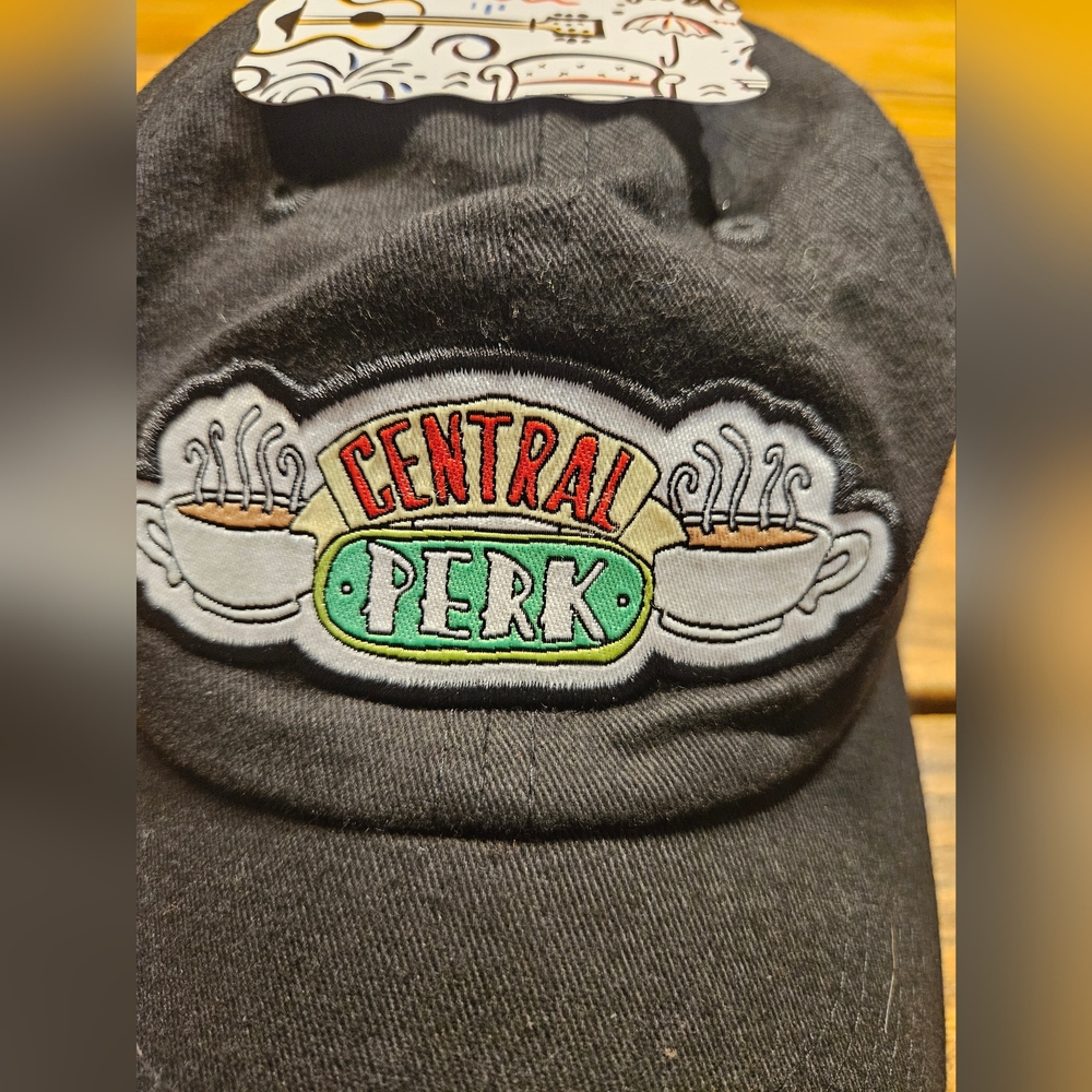 FRIENDS Black Central Perk Coffee House Adult Adjustable Hat - Picture 2 of 4